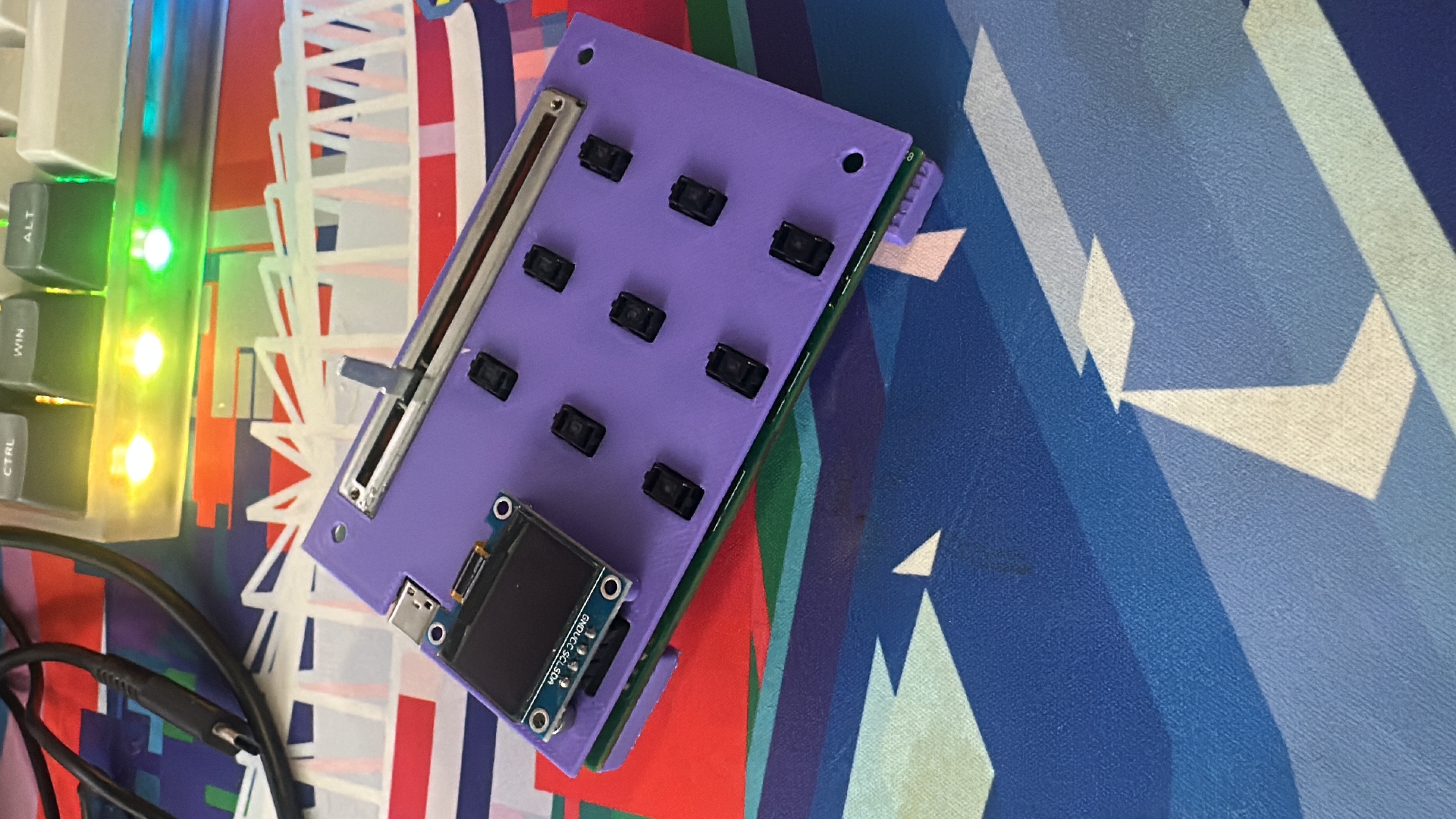 KB2040 macropad on desk